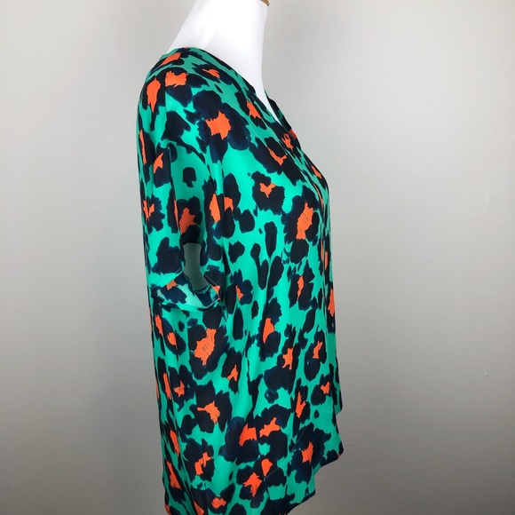 {Cabi} multi color leopard print blouse - Picture 2 of 4